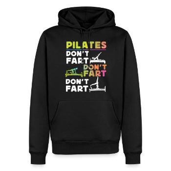 Instructeur de Pilates Enseignant - Sweat à capuche Premium bio Homme - noir - Devant - Nico (187cm)