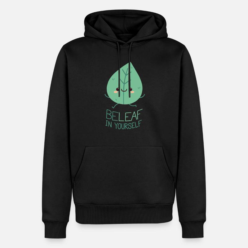 Glaub an dich selbst! - Männer Premium Bio Hoodie - Schwarz