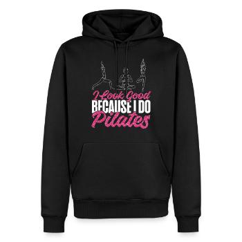 Pilates Instructor Teacher I Look - Männer Premium Bio Hoodie - Schwarz - Vorne - Nico (187cm)