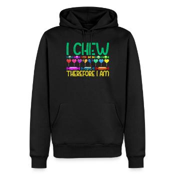 Candy Gift - Männer Premium Bio Hoodie - Schwarz - Vorne - Nico (187cm)