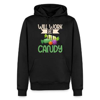 Candy Gift - Men’s Premium Organic Hoodie - black - Front - Nico (187cm)
