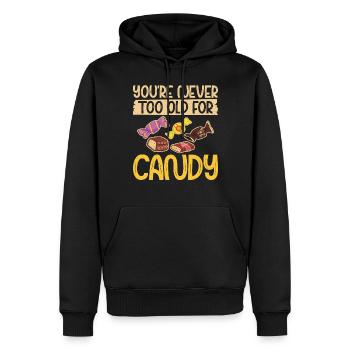 Cadeau de bonbons - Sweat à capuche Premium bio Homme - noir - Devant - Nico (187cm)