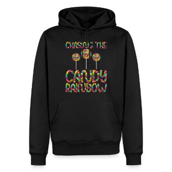 Candy Gift - Männer Premium Bio Hoodie - Schwarz - Vorne - Nico (187cm)