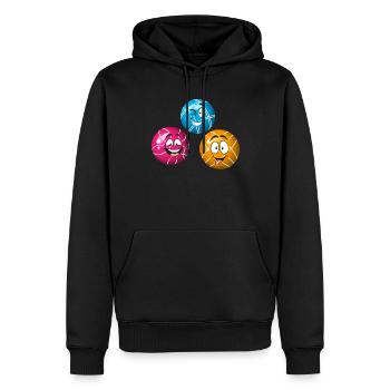 Joueur de pétanque Drôle Boules de pétanque Drôle Boccia B - Sweat à capuche Premium bio Homme - noir - Devant - Nico (187cm)