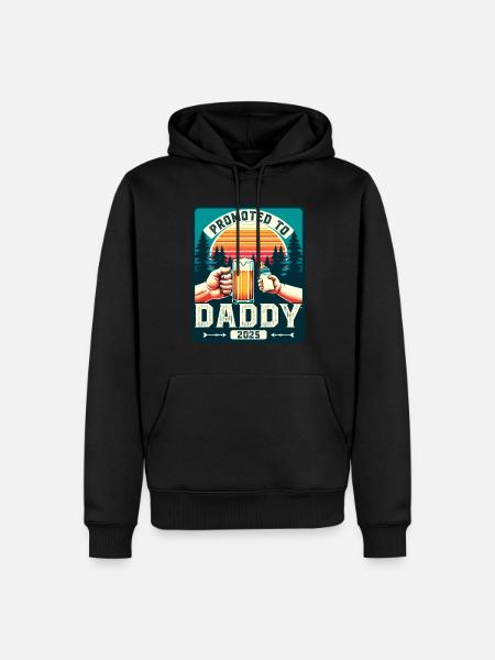 Kommende far indlæser Future Dad 2025 - Herre Premium økologisk hoodie - sort
