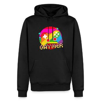 Gaymer LGBT Pride Rainbow Gamer Video Games - Männer Premium Bio Hoodie - Schwarz - Vorne - Nico (187cm)