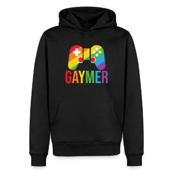 Gaymer LGBT Pride Rainbow Gamer Video Games - Männer Premium Bio Hoodie - Schwarz - Vorne - Nico (187cm)