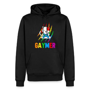 Gaymer LGBT Pride Rainbow Gamer Video Games - Männer Premium Bio Hoodie - Schwarz - Vorne - Nico (187cm)