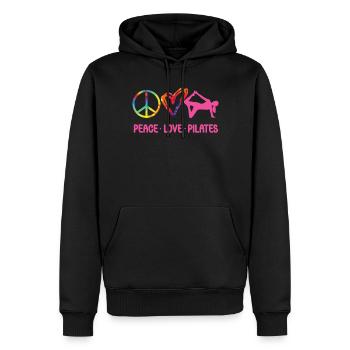 Pilates Instructor Teacher Tie Dye - Männer Premium Bio Hoodie - Schwarz - Vorne - Nico (187cm)