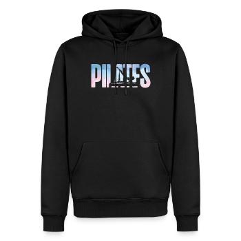 Instructeur de Pilates Professeur de Pilates - Sweat à capuche Premium bio Homme - noir - Devant - Nico (187cm)