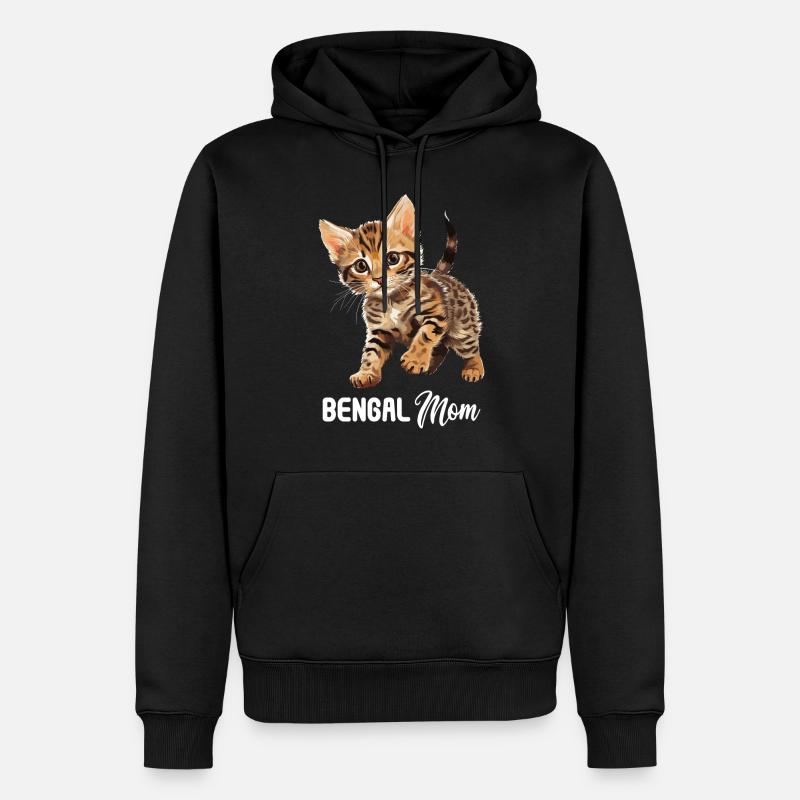 Chat du Bengale Bengalkatze - Sweat à capuche Premium bio Homme - noir