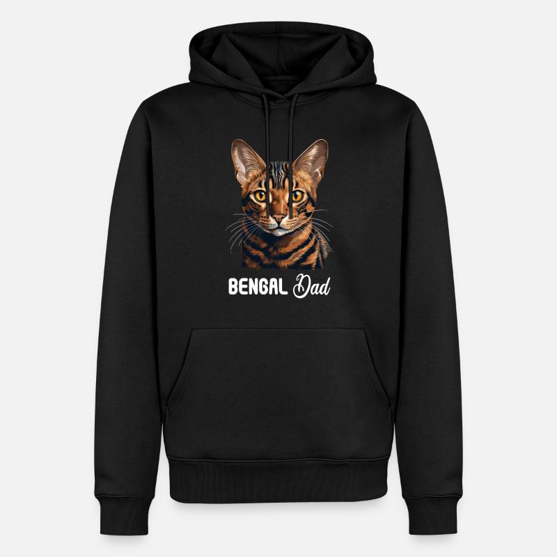 Chat du Bengale Bengalkatze - Sweat à capuche Premium bio Homme - noir