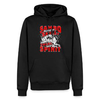 Sambo Blend Of Skill Sweat And Spirit - Men’s Premium Organic Hoodie - black - Front - Nico (187cm)