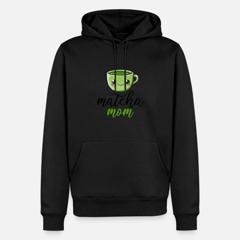 Matcha maman, matcha - Sweat à capuche Premium bio Homme - noir