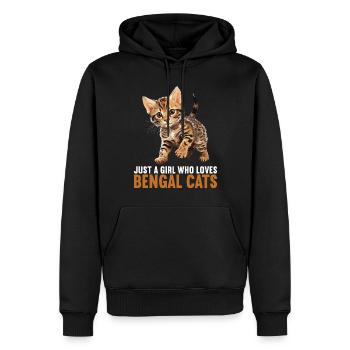 Bengal Cat Bengalkatze - Männer Premium Bio Hoodie - Schwarz - Vorne - Nico (187cm)