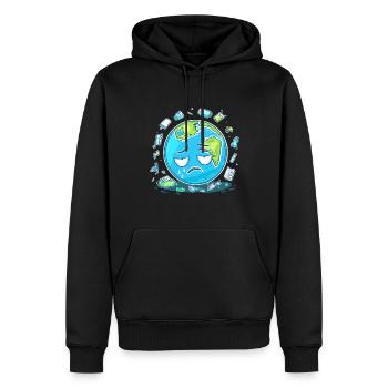 Anti Littering No Environment Recycle - Männer Premium Bio Hoodie - Schwarz - Vorne - Nico (187cm)