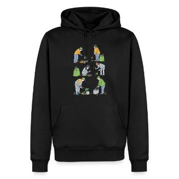 Anti Littering No Environment Recycle - Männer Premium Bio Hoodie - Schwarz - Vorne - Nico (187cm)