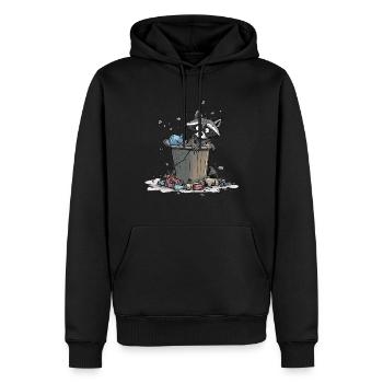 Anti Littering No Environment Recycle - Männer Premium Bio Hoodie - Schwarz - Vorne - Nico (187cm)