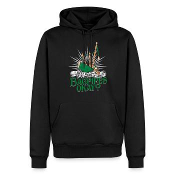 Dudelsack Sackpfeife - Männer Premium Bio Hoodie - Schwarz - Vorne - Nico (187cm)