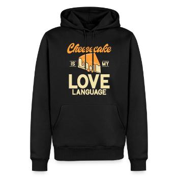 Cheesecake Gift - Männer Premium Bio Hoodie - Schwarz - Vorne - Nico (187cm)