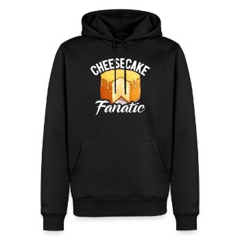 Cheesecake Gift - Men’s Premium Organic Hoodie - black - Front - Nico (187cm)