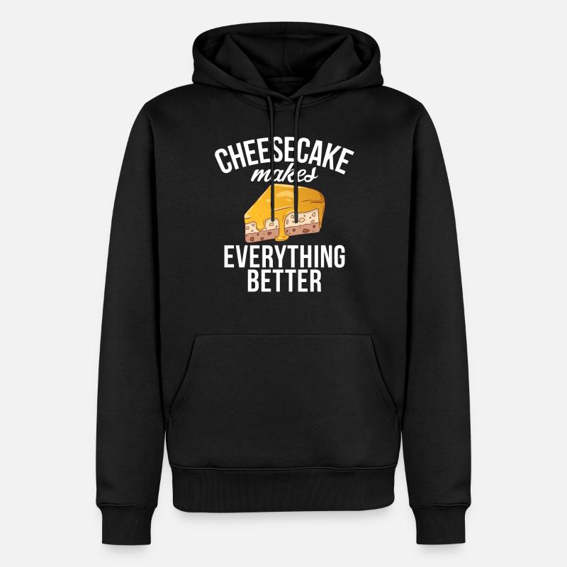 Cheesecake Gift - Männer Premium Bio Hoodie - Schwarz