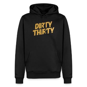 Dirty Thirty 30. Geburtstag - Männer Premium Bio Hoodie - Schwarz - Vorne - Nico (187cm)