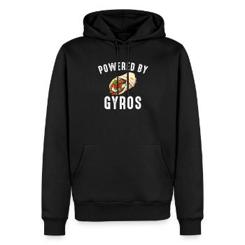 Gyros Squad Cuisine grecque - Sweat à capuche Premium bio Homme - noir - Devant - Nico (187cm)