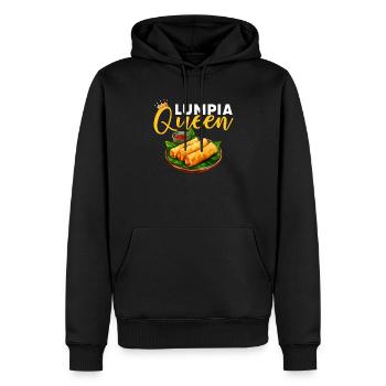 Lumpia Queen, food filipino - Männer Premium Bio Hoodie - Schwarz - Vorne - Nico (187cm)