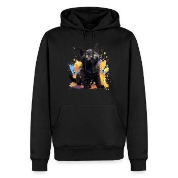 Bombay Cat Bombay Katze - Männer Premium Bio Hoodie - Schwarz - Vorne - Nico (187cm)