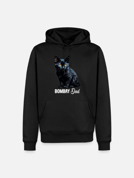 Bombay Cat Bombay Katze - Men’s Premium Organic Hoodie - black