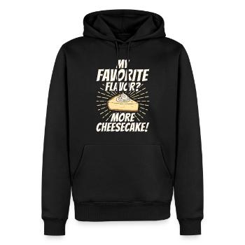 Cadeau de gâteau au fromage - Sweat à capuche Premium bio Homme - noir - Devant - Nico (187cm)