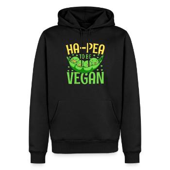 Ha-pois To Be Vegan Foodie Légumes Végétariens - Sweat à capuche Premium bio Homme - noir - Devant - Nico (187cm)