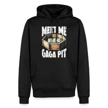 Gagaball Gaga Ball Rencontrez-moi à la fosse Gaga - Sweat à capuche Premium bio Homme - noir - Devant - Nico (187cm)