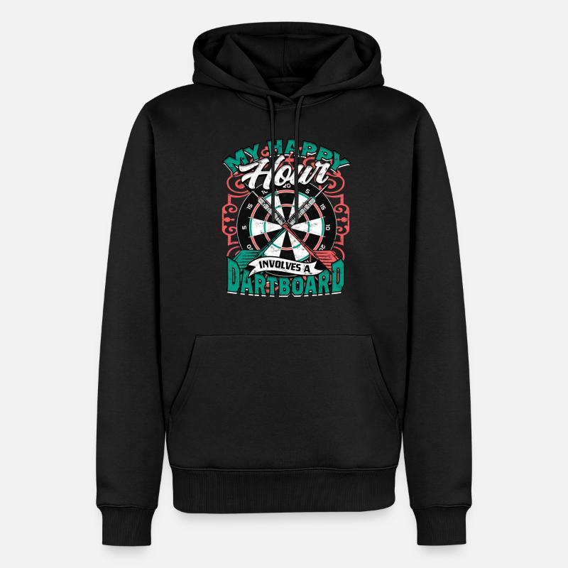 Dart Dartspieler Darter - Männer Premium Bio Hoodie - Schwarz