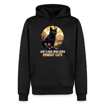 Bombay Cat Bombay Katze - Männer Premium Bio Hoodie - Schwarz - Vorne - Nico (187cm)