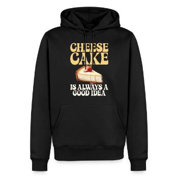 Cheesecake Gift - Männer Premium Bio Hoodie - Schwarz - Vorne - Nico (187cm)