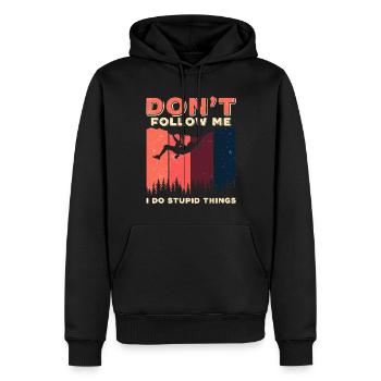 Klettern Mountain Boulder Climble Climber - Männer Premium Bio Hoodie - Schwarz - Vorne - Nico (187cm)