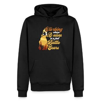 Klettern Mountain Boulder Climble Climber - Männer Premium Bio Hoodie - Schwarz - Vorne - Nico (187cm)