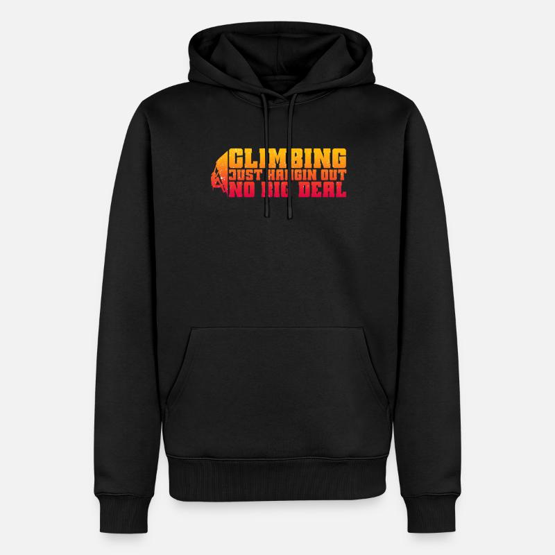Klettern Mountain Boulder Climble Climber - Männer Premium Bio Hoodie - Schwarz