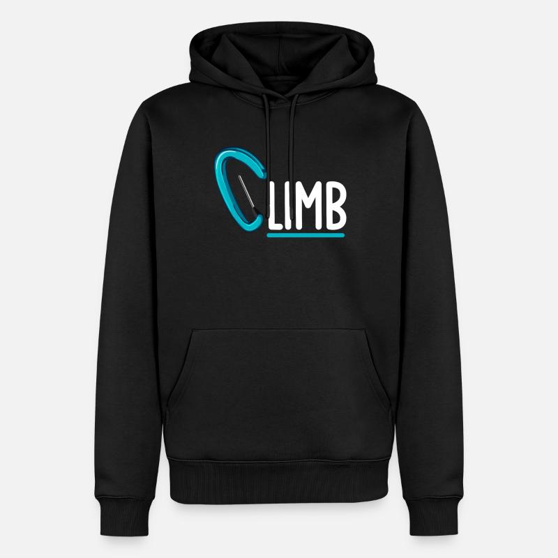 Klettern Mountain Boulder Climble Climber - Männer Premium Bio Hoodie - Schwarz