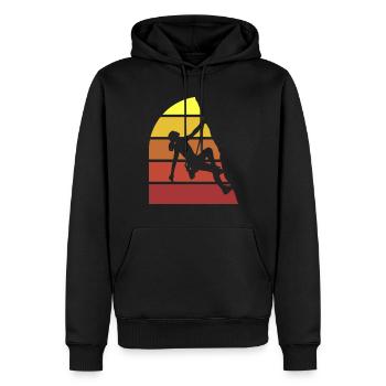 Klettern Mountain Boulder Climble Climber - Männer Premium Bio Hoodie - Schwarz - Vorne - Nico (187cm)