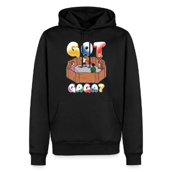 Gagaball Gaga Ball Dodgeball Got Gaga? - Männer Premium Bio Hoodie - Schwarz - Vorne - Nico (187cm)