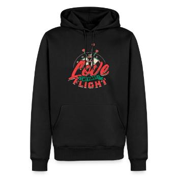 Dart Dartspieler Darter - Männer Premium Bio Hoodie - Schwarz - Vorne - Nico (187cm)