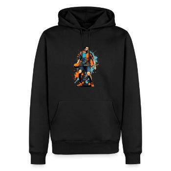 Handballspieler Streetwear Ikonischer Style - Männer Premium Bio Hoodie - Schwarz - Vorne - Nico (187cm)
