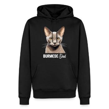 Chat birman Birmanie Katze - Sweat à capuche Premium bio Homme - noir - Devant - Nico (187cm)