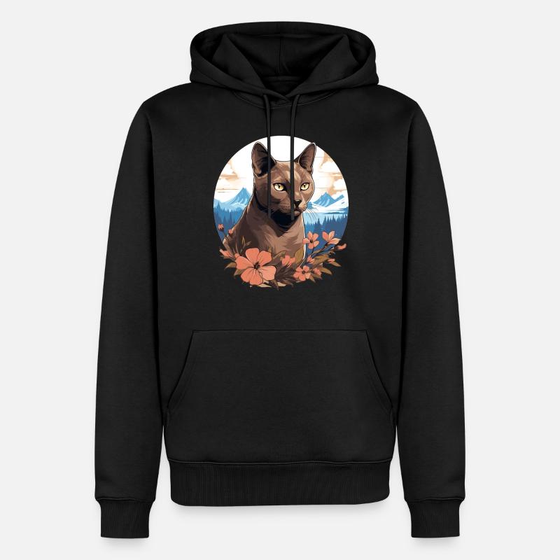 Chat birman Birmanie Katze - Sweat à capuche Premium bio Homme - noir