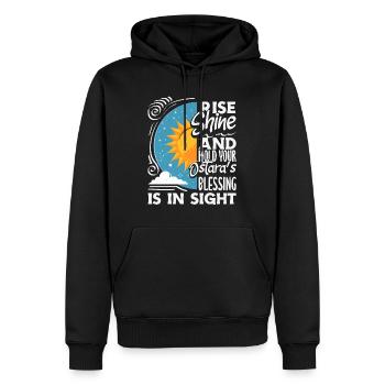 Pâques Eostre Printemps païen - Sweat à capuche Premium bio Homme - noir - Devant - Nico (187cm)