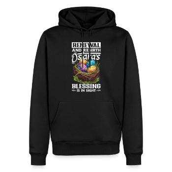 Easter Eostre Pagan Spring - Men’s Premium Organic Hoodie - black - Front - Nico (187cm)