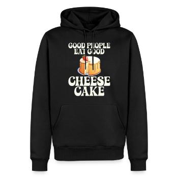 Cheesecake Gift - Männer Premium Bio Hoodie - Schwarz - Vorne - Nico (187cm)